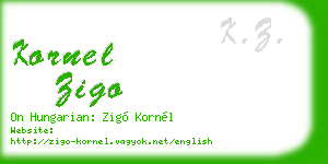 kornel zigo business card