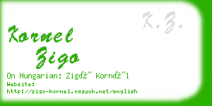 kornel zigo business card